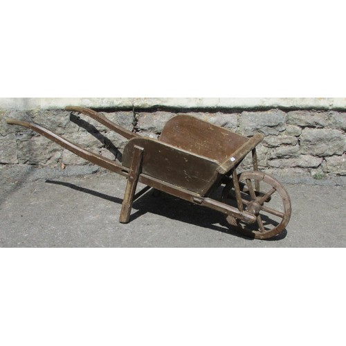 1136 - A child’s size painted wooden wheelbarrow.