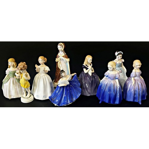 157 - A collection of figurines by Doulton and other factories various sizes, (approx 30)