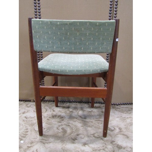 1207 - A set four mid-20th century teak dining chairs labelled Scandart Ltd, High Wycombe Bucks, together w... 