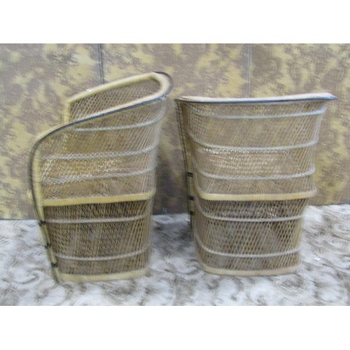 1216 - A pair of conservatory tub wicker chairs.