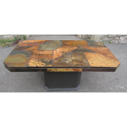 1233 - Attributed to Paul Kingma (1931 - 2013) a  20th century stone tile top ‘patchwork’ coffee table in t... 