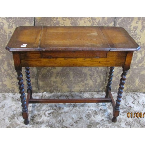 1276 - A Britisher patent writing desk with rising lid and side panels