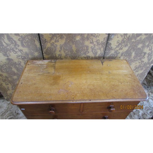 1278 - A Victorian mahogany chest of two long and two short drawers, 85cm high x 105cm wide x 50cm deep