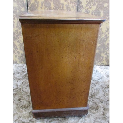 1278 - A Victorian mahogany chest of two long and two short drawers, 85cm high x 105cm wide x 50cm deep