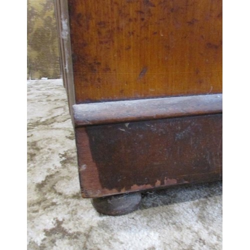 1278 - A Victorian mahogany chest of two long and two short drawers, 85cm high x 105cm wide x 50cm deep