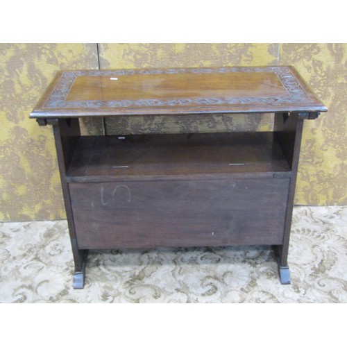 1281 - An Edwardian oak monks bench with box seat