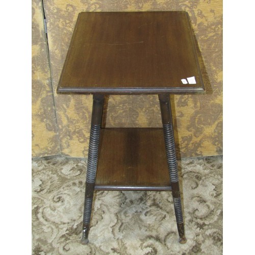 1266 - An arts and crafts side table in the manner of William Birch, 66cm high x 56cm wide x 40cm deep