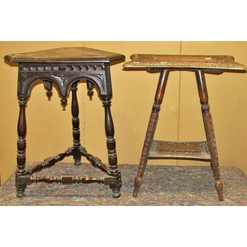 1183 - A collection of furniture including a pair of Edwardian mahogany elbow chairs with pierced splats, a... 