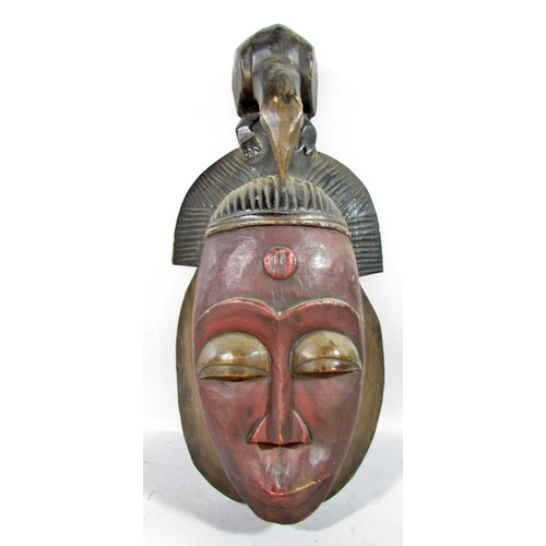 533 - Five African tribal masks from, Cameroon, Ivory Coast and North West Africa