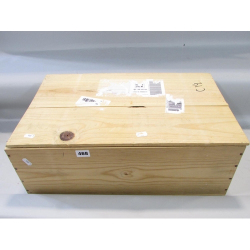 468 - A wooden case of 12 bottles Victor Chapuis Pinot Noir 2006 La Cadole red wine.