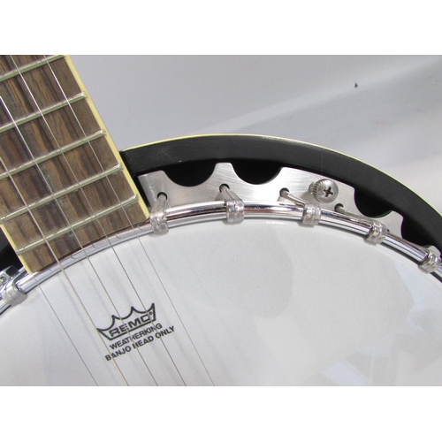 470 - A Washburn B-9 Resonator five string Banjo, mahogany resonator and aluminium ring, barely used with ... 