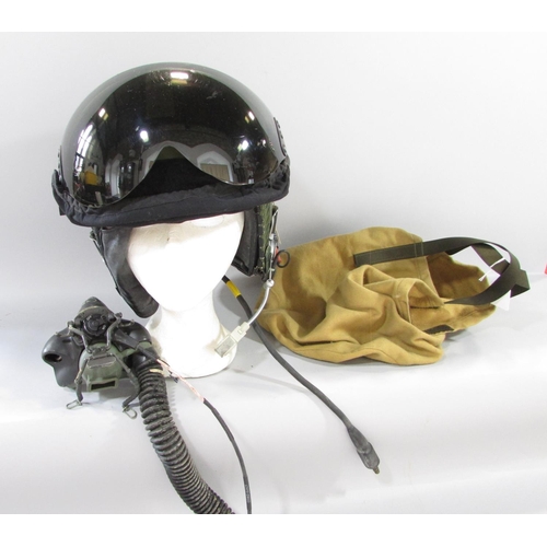 503 - A RAF instructor’s flying helmet,  used for aircraft taking during training of aircraft mechanics in... 