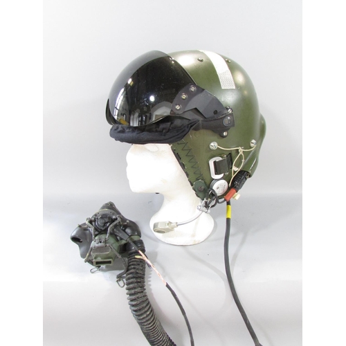 503 - A RAF instructor’s flying helmet,  used for aircraft taking during training of aircraft mechanics in... 