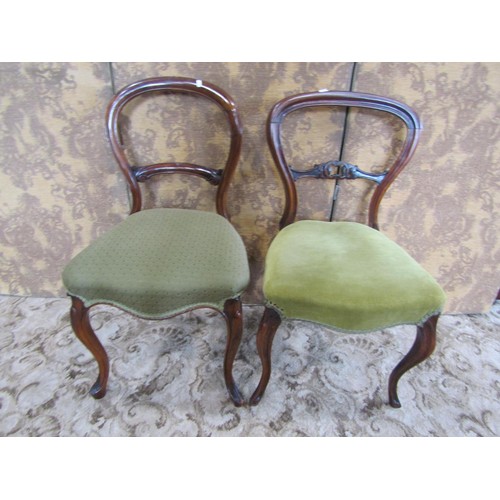 1344 - Eight Victorian dining chairs (a set of six and a pair)