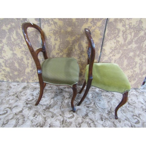 1344 - Eight Victorian dining chairs (a set of six and a pair)