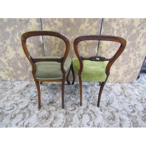 1344 - Eight Victorian dining chairs (a set of six and a pair)