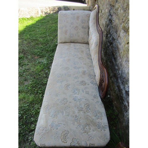 1351 - A Victorian chaise lounge together with a Victorian dining chair (2)