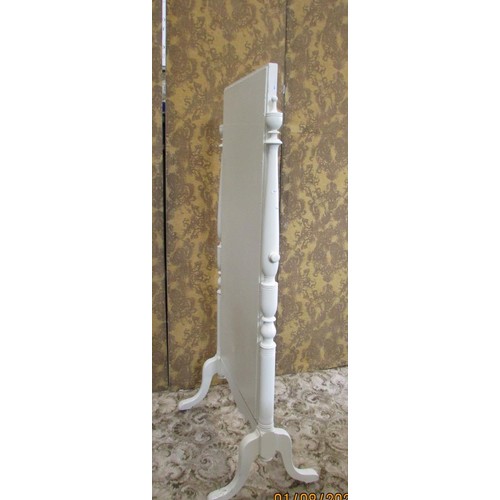 1366 - A large over-painted cheval mirror, 178cm high.