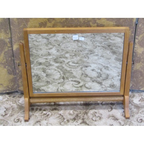 1394 - An early 20th century pale oak dressing / toilet mirror, believed to originate from the offices of T... 