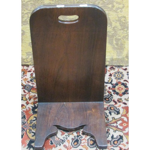 1486 - A good quality 19th century gout stool in rose wood, with cushioned panel within a brass stud border