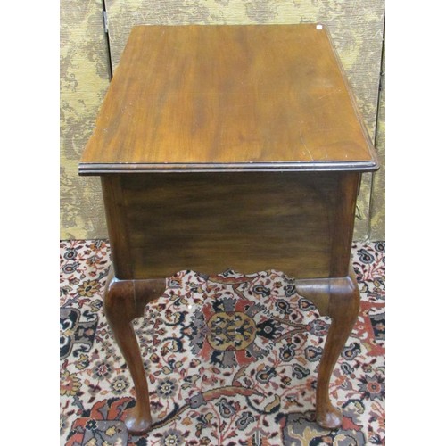 1499 - A 19th century mahogany lowboy enclosing frieze drawers raised on four pad feet, 70cm wide