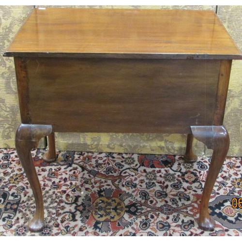 1499 - A 19th century mahogany lowboy enclosing frieze drawers raised on four pad feet, 70cm wide