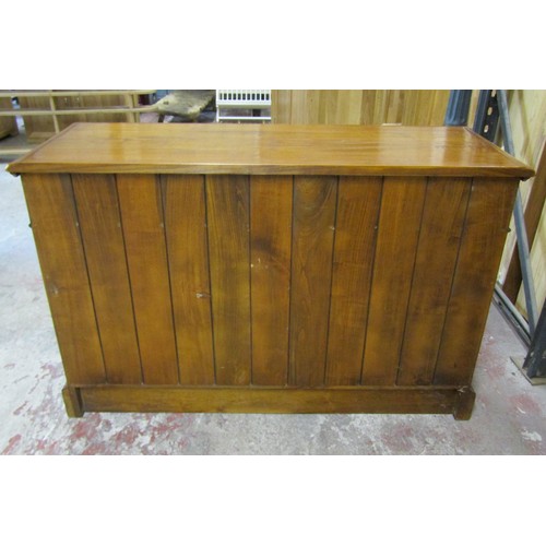 1564A - A good quality contemporary Georgian style cherry wood dresser base of neat proportions with crossba... 