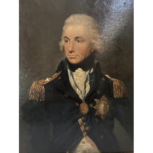 1624 - After Lemuel Francis Abbott (1760-1802) - 'Admiral Lord Nelson', oleograph print in colours on board... 