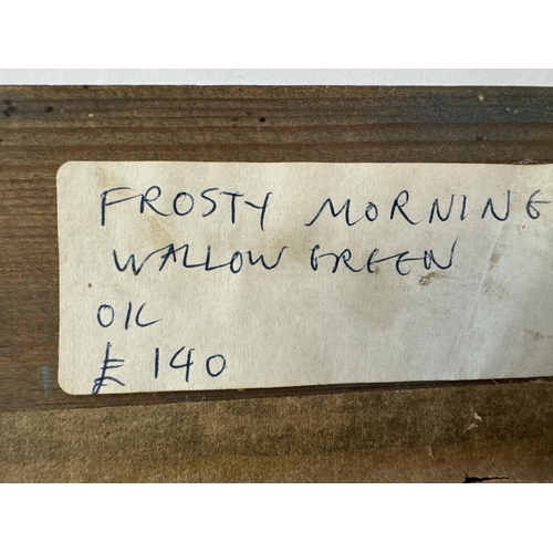 1640 - Anthony Hodge (Local Artist, 1948-2009) - 'Frosty Morning, Wallow Green', signed below, oil on board... 