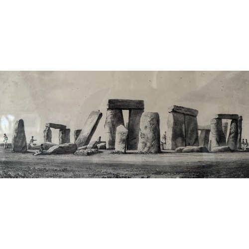 1709 - C. Hullmandel after J. Browne - 'Stonehenge, from the S.E.', with note in print below: 'To Sir Edmun... 