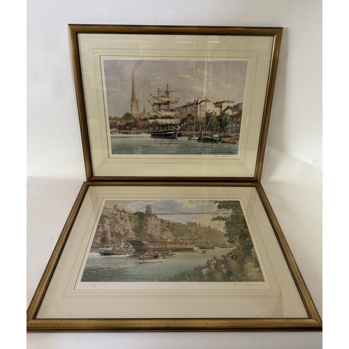 1716 - Frank Shipsides (Bristol Savages, 1908-2005) - Two limited edition prints titled: 'Moorings' 781/850... 