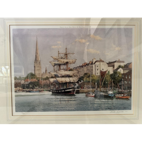 1716 - Frank Shipsides (Bristol Savages, 1908-2005) - Two limited edition prints titled: 'Moorings' 781/850... 