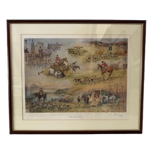 1717 - John King (1929-2014) - ''Unting is all that's worth living for', limited edition print in colours, ... 