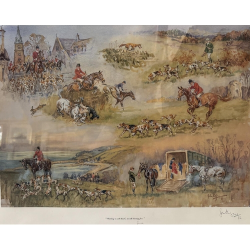 1717 - John King (1929-2014) - ''Unting is all that's worth living for', limited edition print in colours, ... 