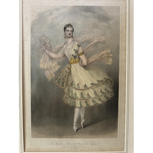 1718 - R.J. Lane after A.E. Chalon - 'La Bayadere - Portrait of Mademoiselle Taglioni', 19th century hand-c... 