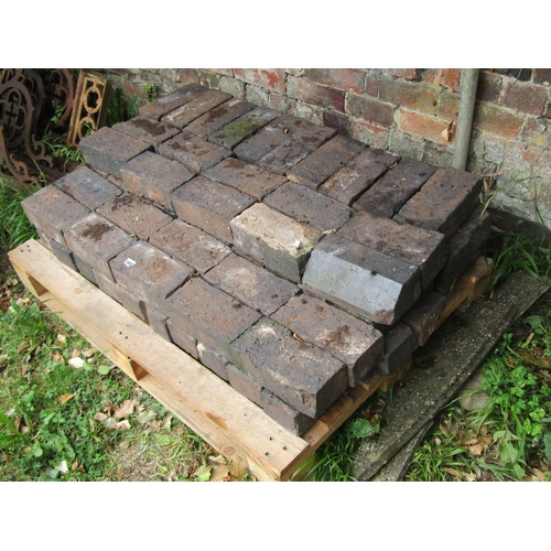 1032 - Architectural salvage - 80 reclaimed blue engineering bricks