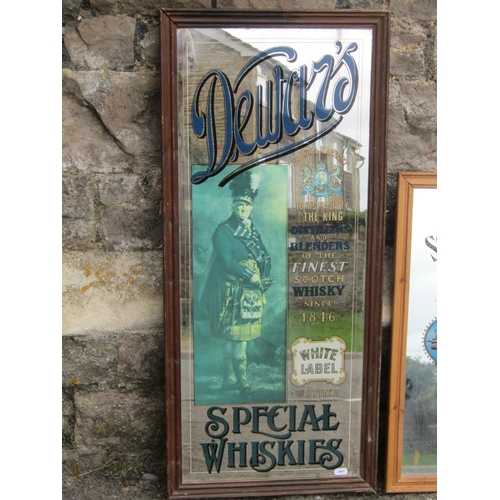 1419 - Three vintage advertising wall mirrors, ‘Dewar’s Scotch Whisky’, Southern Comfort and the largest ‘T... 