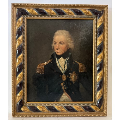 1624 - After Lemuel Francis Abbott (1760-1802) - 'Admiral Lord Nelson', oleograph print in colours on board... 