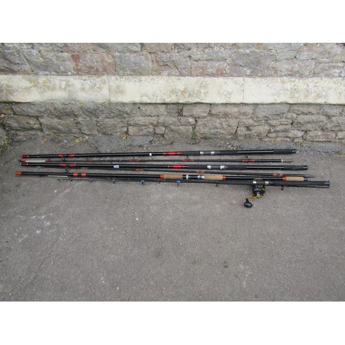 1405 - A mixed group of sea fishing rods to include an ‘Icon M30’ reel