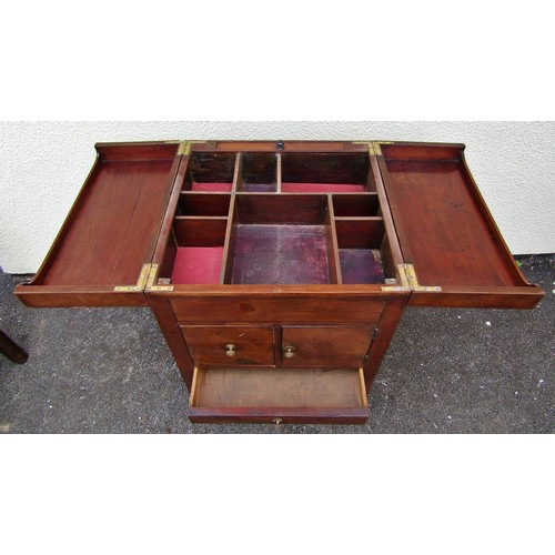 1541A - A 19th century mahogany box commode together with another (2)