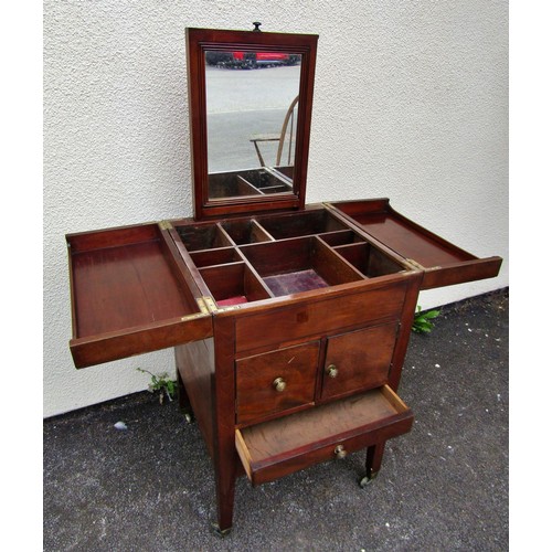 1541A - A 19th century mahogany box commode together with another (2)