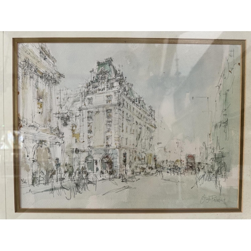 1676 - John Frederick Palmer (1939-2021) - Two pencil and watercolour studies of streets of London, both si... 