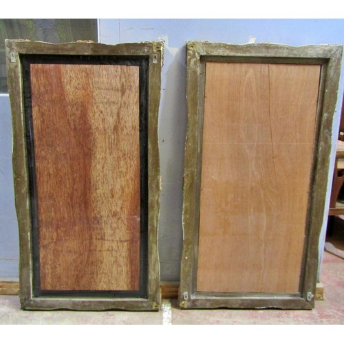 1590 - A pair of reproduction carved gilt framed wall mirrors, each 153 x 83cm (2)