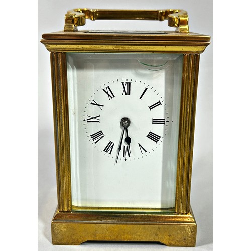 407 - A brass cased carriage clock (AF)