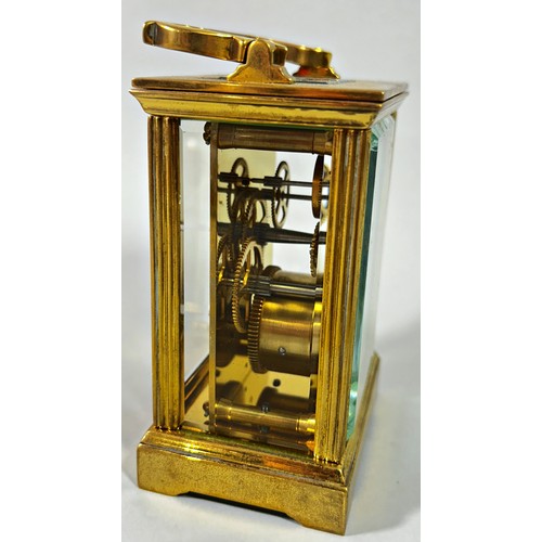 407 - A brass cased carriage clock (AF)