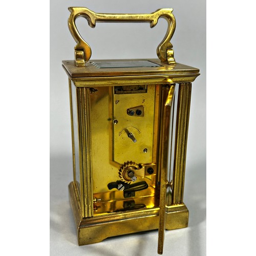 407 - A brass cased carriage clock (AF)