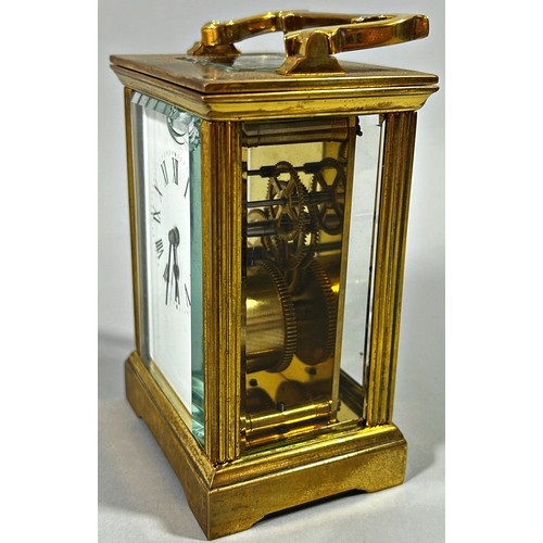 407 - A brass cased carriage clock (AF)