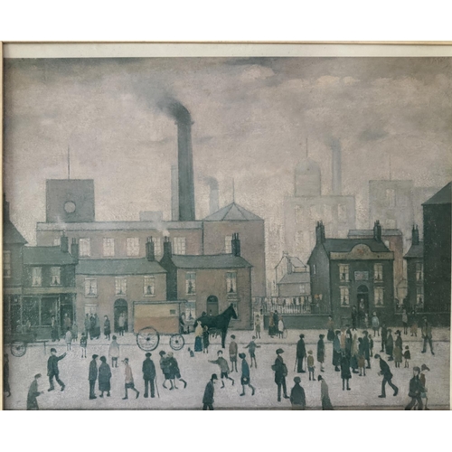 1646 - After Laurence Stephen Lowry (L.S. Lowry) (1887-1976) - Two framed prints in colours, to include: 'T... 