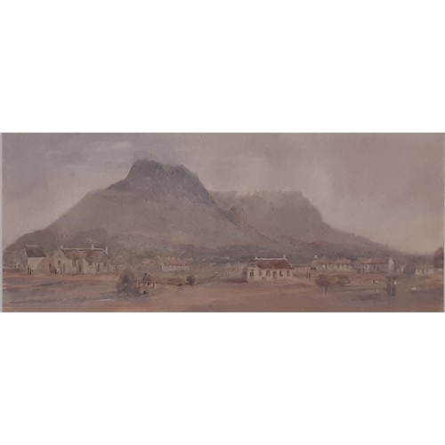 1658 - 'Cape Town, Table Mountain in Distance' (late 19th-Early 20th century), pencil and watercolour on pa... 