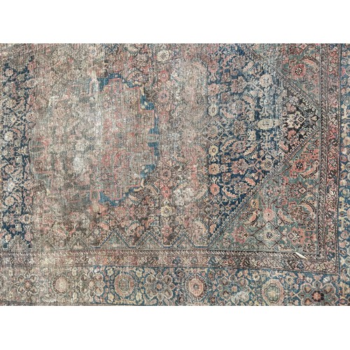 1745 - Six old worn and torn Middle Eastern carpets of varying designs, sizes and condition, all as found